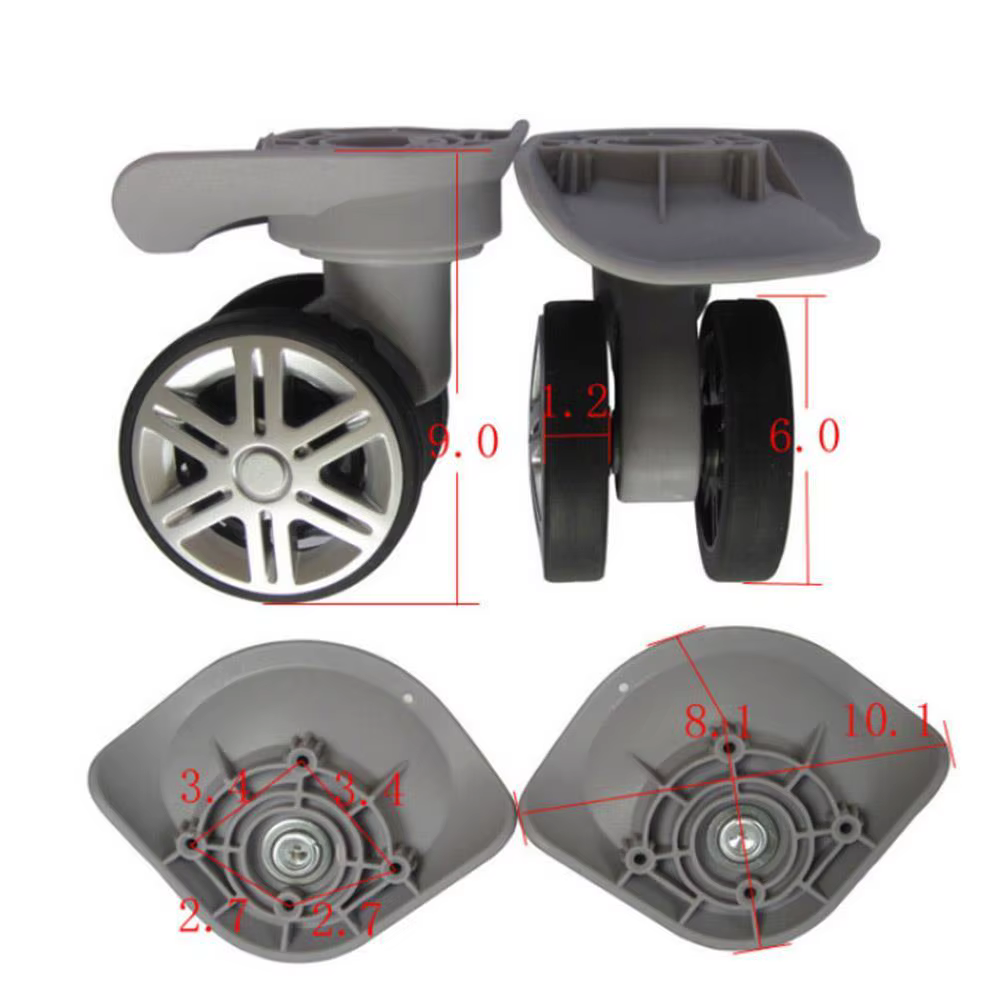1 paire A19 remplacement bagages roues réparation bricolage accessoires pour valises de voyage bagag