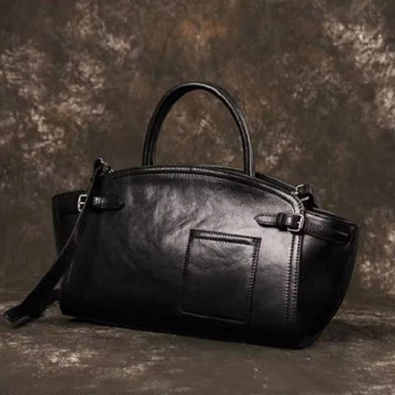 Sac de bowling Boston en cuir haut de gamme, design unique, sac à main rétro, sac bandoulière, acces