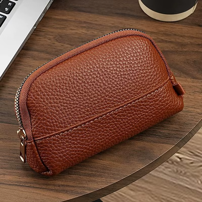 Porte-monnaie vintage couleur unie, minimaliste, pochette à clés, étui à rouge à lèvres, sac de rang