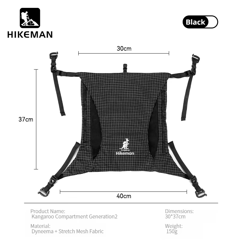 Sac à dos Hikeman Kangaroo pour entrepôt, extension externe, sacoche de montagne, sous-sac de rangem