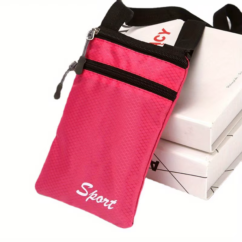 Sac de sport incliné pour téléphone – sac multifonctionnel avec sangle réglable en fibre de polyeste