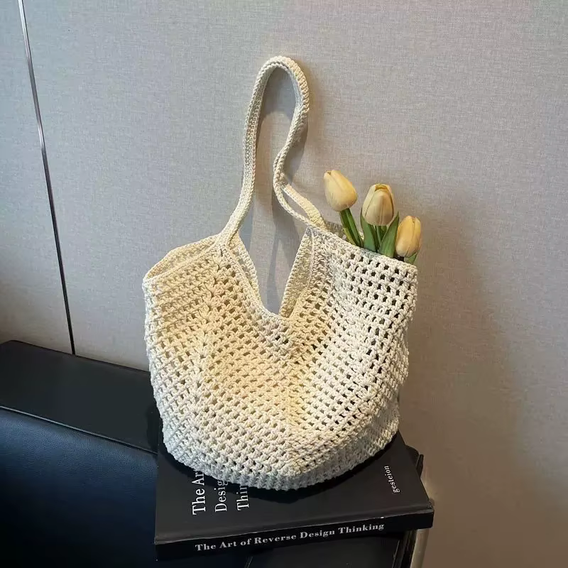 Sac de plage à bandoulière, sac fourre-tout tissé à séchage rapide, sac à bandoulière unique tissé p