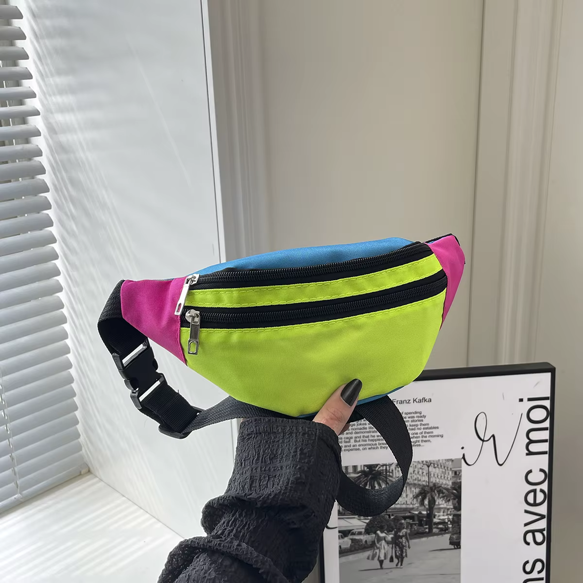 Sac banane de voyage et de sport avec compartiments, sacoche de téléphone portable, sac à bandoulièr