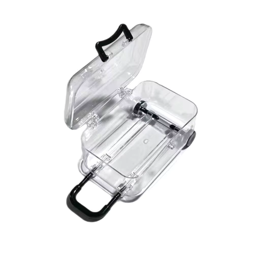 Mini boîte de rangement pour bagages, jolie valise transparente, boîte à bonbons créative pour maria