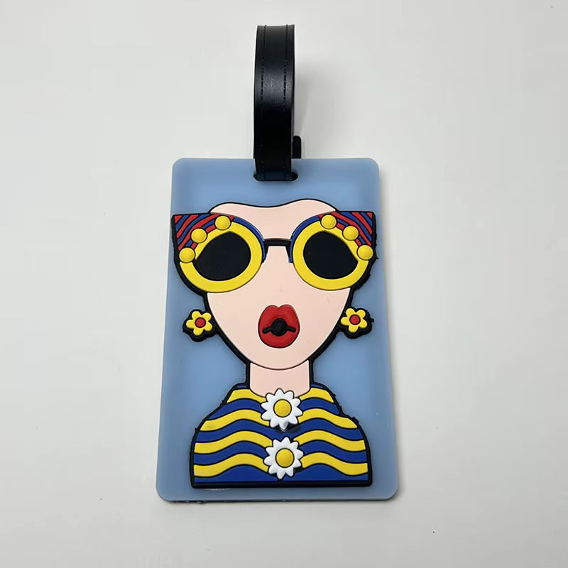 Nouveau Design créatif moderne déesse accessoires de voyage étiquettes de bagages valise mode silico