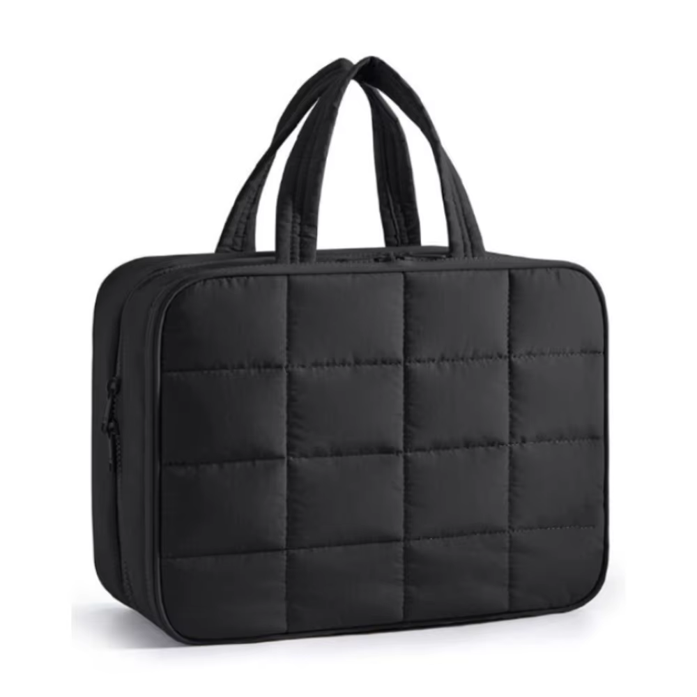 Trousse de toilette, pochette de rangement portable à suspendre avec crochet, pour shampoing format 