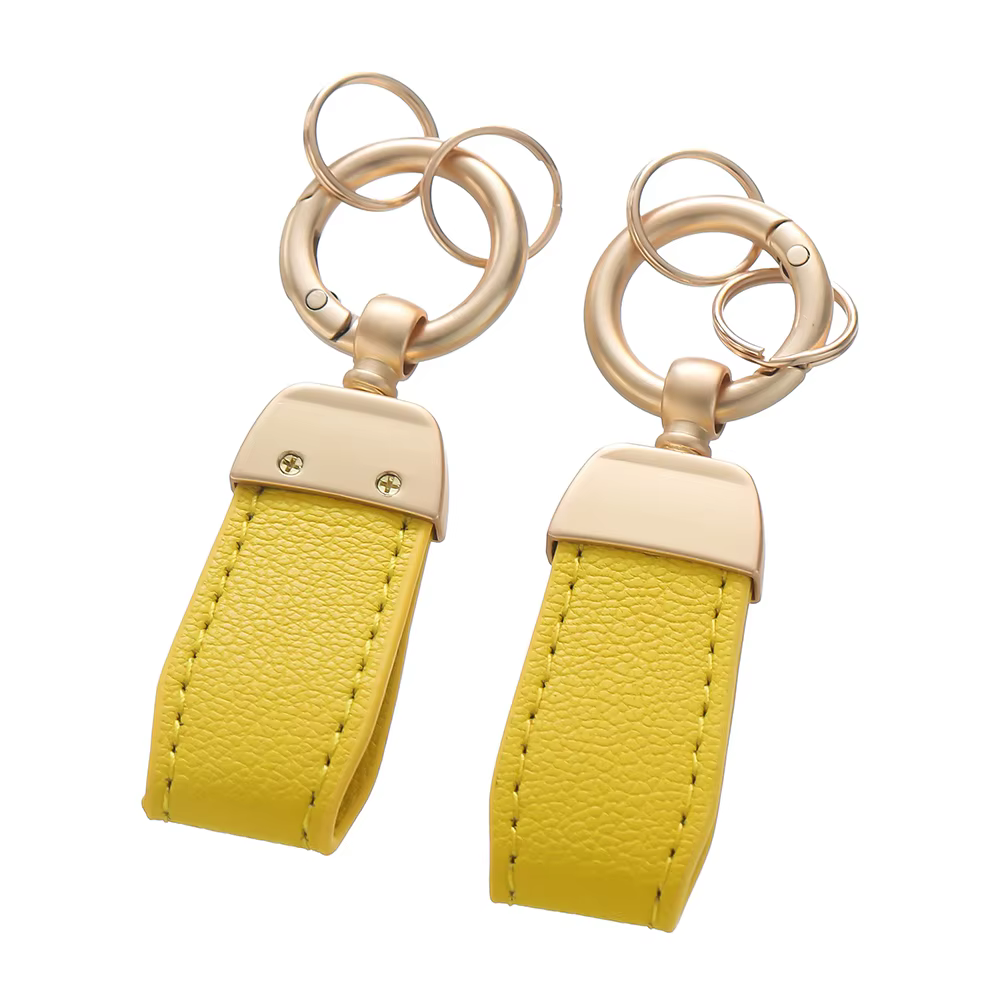 Porte-clés de voiture en peau de mouton français pour femmes et hommes, pendentif en cuir délicat, h