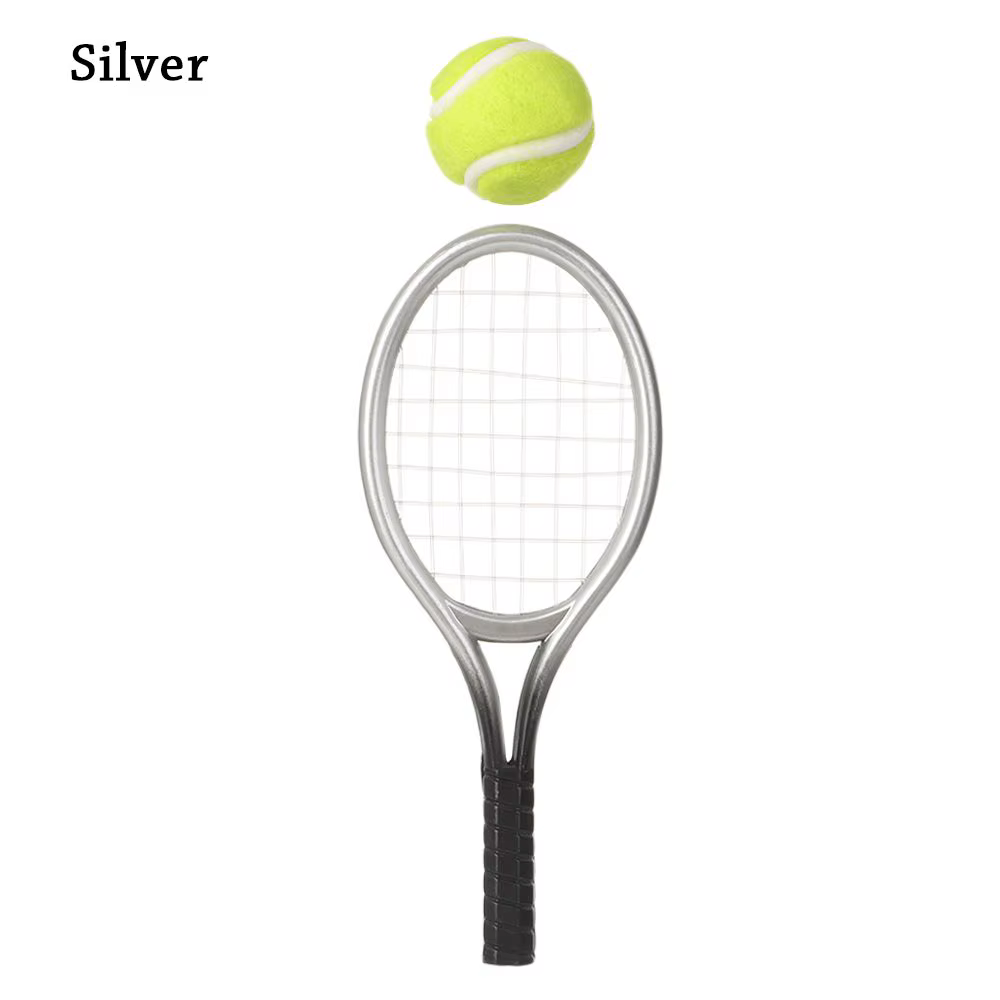 Enfants jardin cadeau poupée raquette de Tennis maison de poupée Tennis Miniature raquette de Tennis