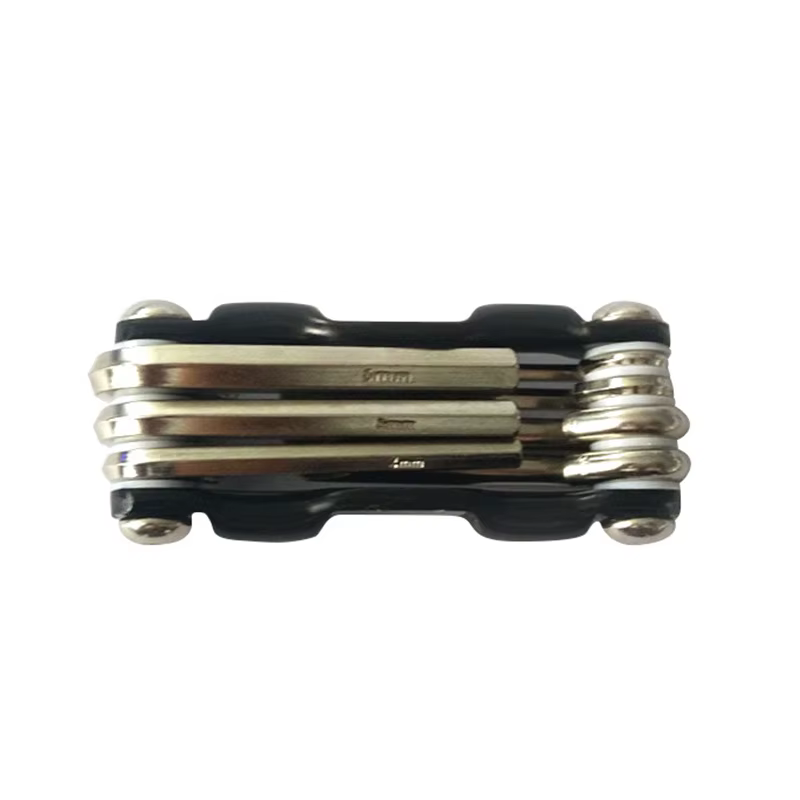 Kit d'outils de réparation multifonction portable pour vélo, clé Allen pliable, clé hexagonale pour