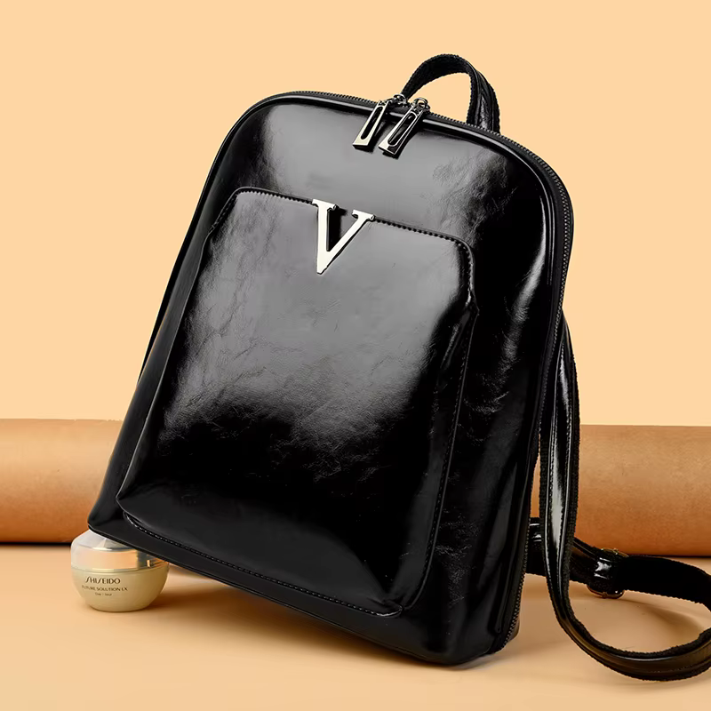 Sac à dos design femmes sac De voyage grande capacité sac à dos classique huile cire cuir PU sac à b