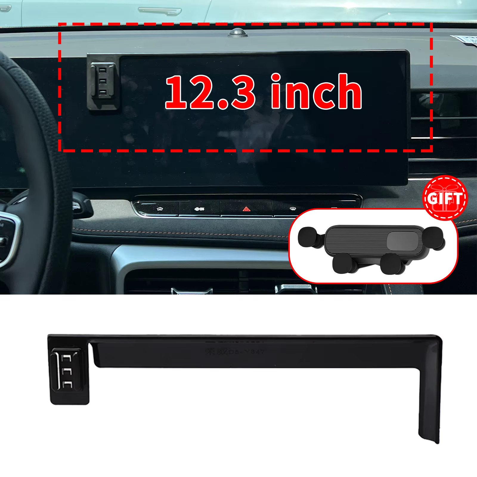 Support de téléphone à fixation sur écran pour MG HS MGHS EHS PHEV 2024-2026, support de navigation