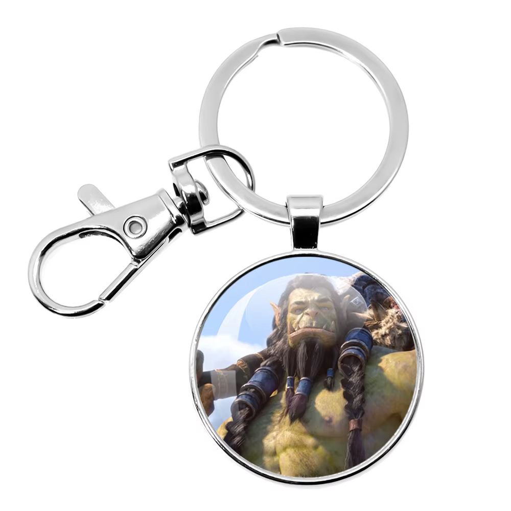 World of Warcraft Heroes Arthas Illidan porte-clés Hearthstone WOW pendentif en verre porte-clés pou