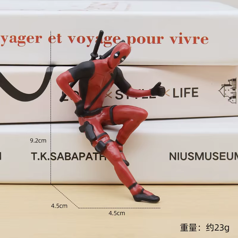 6 décoration de bureau Deadpool voiture bureau à domicile Marvel 8 cm X-MAN drôle mignon Figure modè