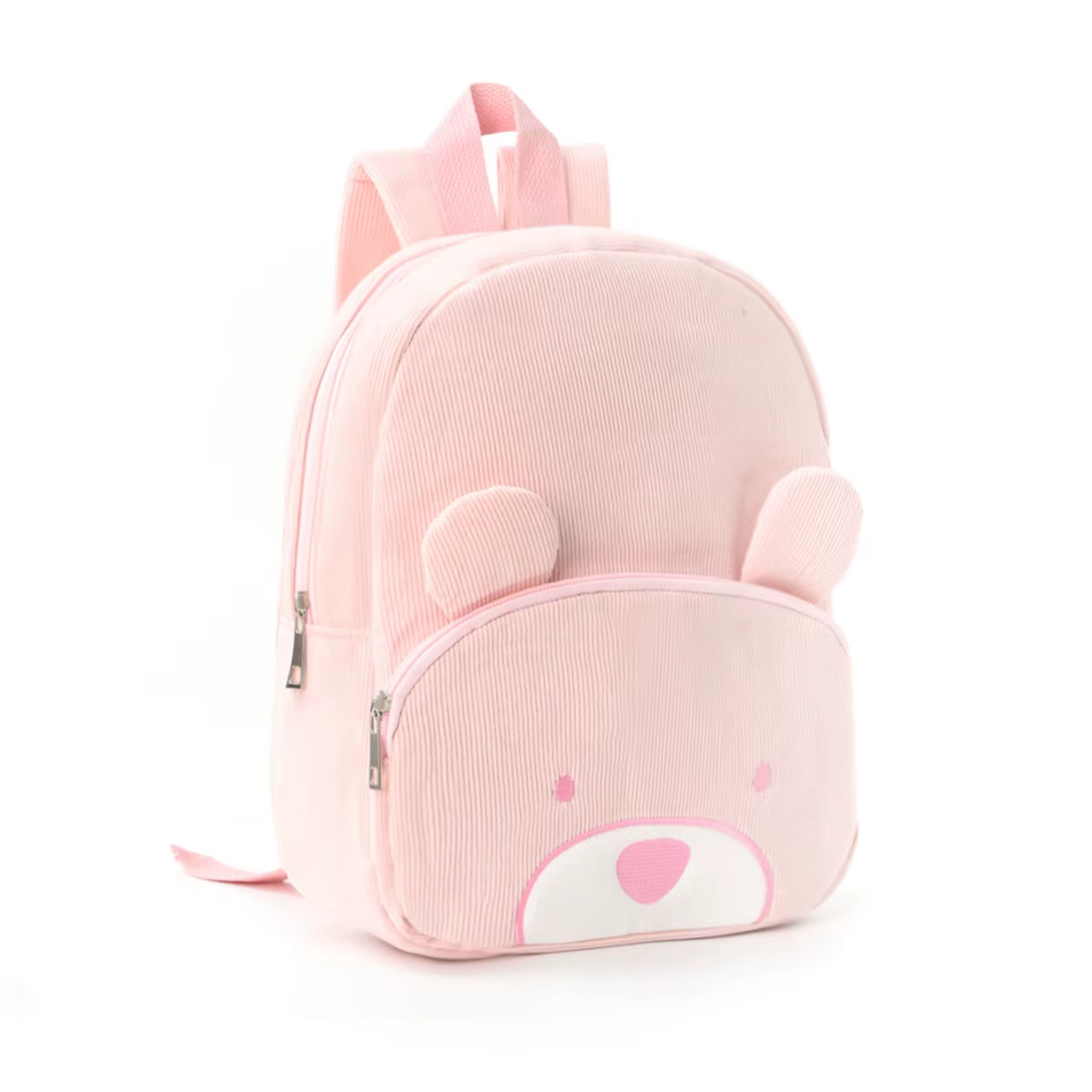 Sac en velours côtelé mignon petit ours, sac de mode de dessin animé de maternelle, sac de collation