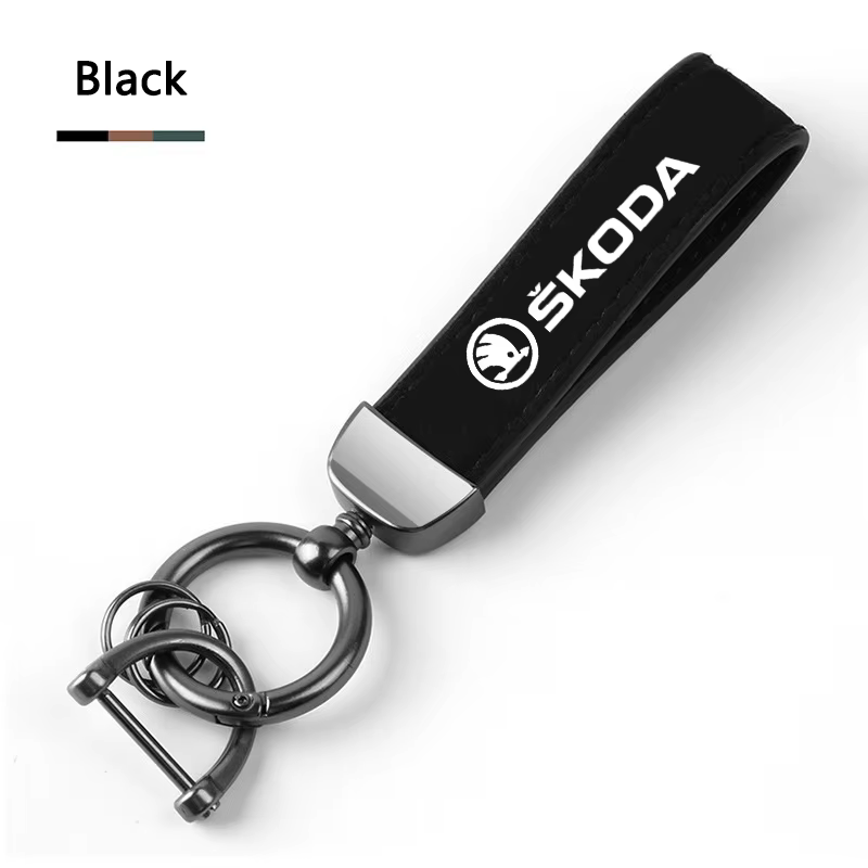 Porte-clés de voiture en cuir de luxe, accessoires de porte-clés avec Logo automobile, cadeaux pour
