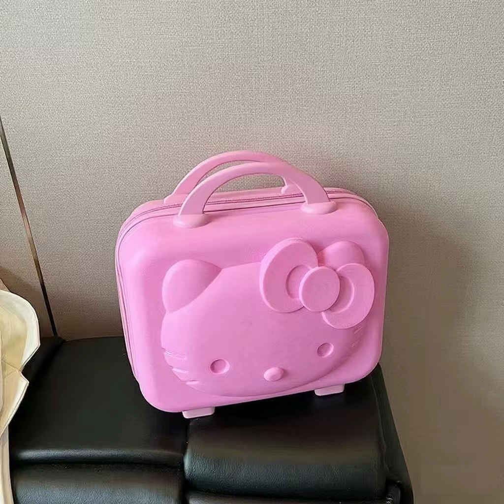 Valise Sanrio Hello Kitty, Trousse de Maquillage Dessin Animé, Sac de Rangement Adorable, Cadeau d'A