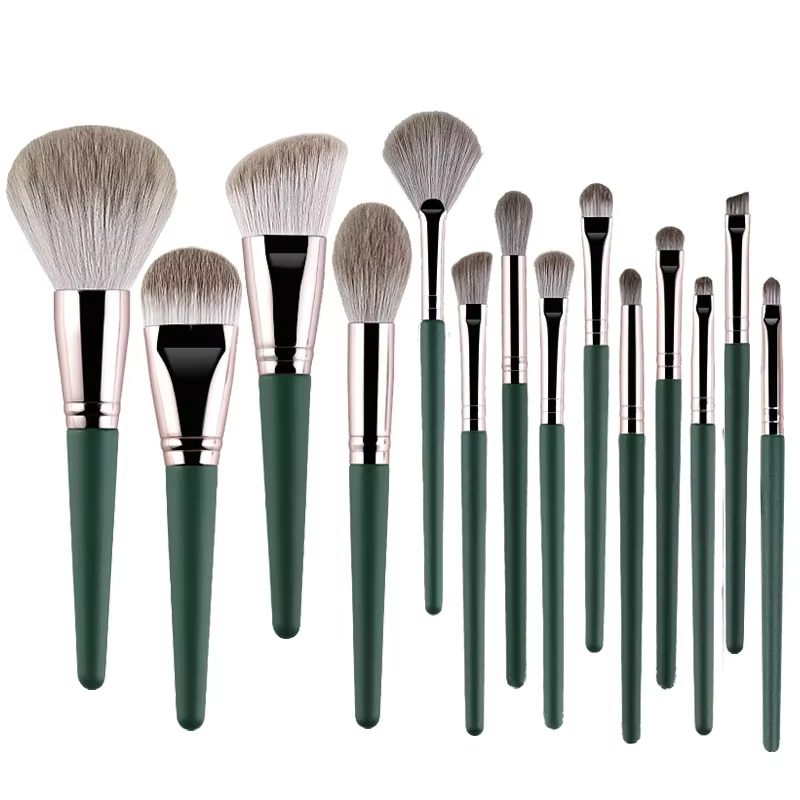 14 pièces pinceaux de maquillage doux moelleux outils de maquillage poudre cosmétique ombre à paupiè