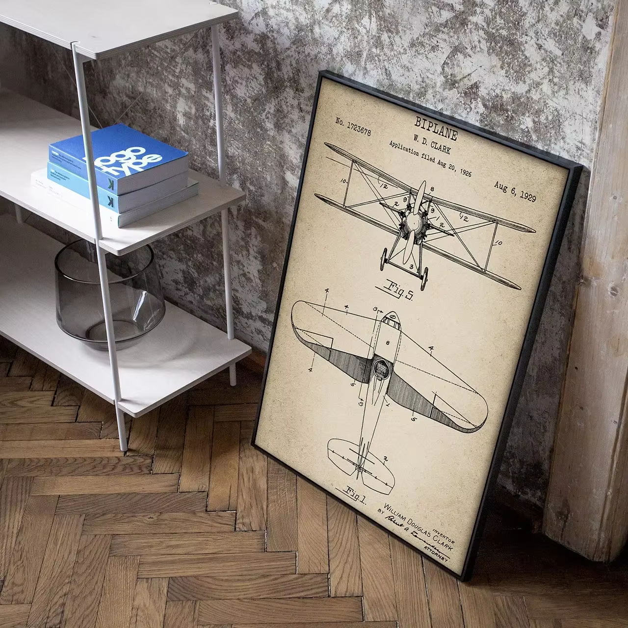 Plan d'avion Vintage, bureau de transport pour salon, peinture sur toile, affiches, décoration mural