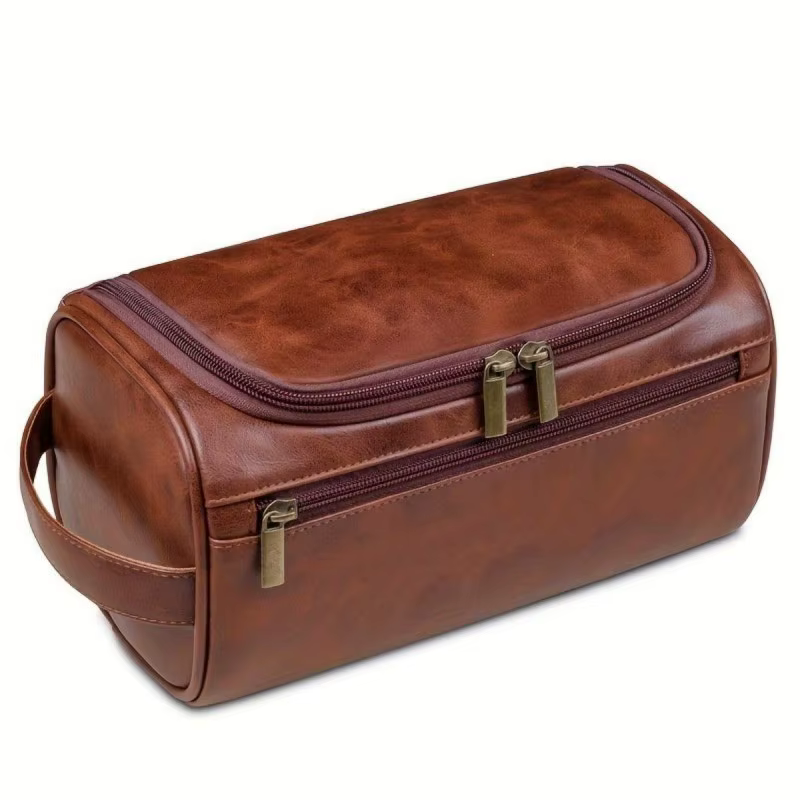 Trousse de Toilette en Cuir pour Hommes et Femmes, Trousse de Toilette Suspendue pour Hommes, Trouss