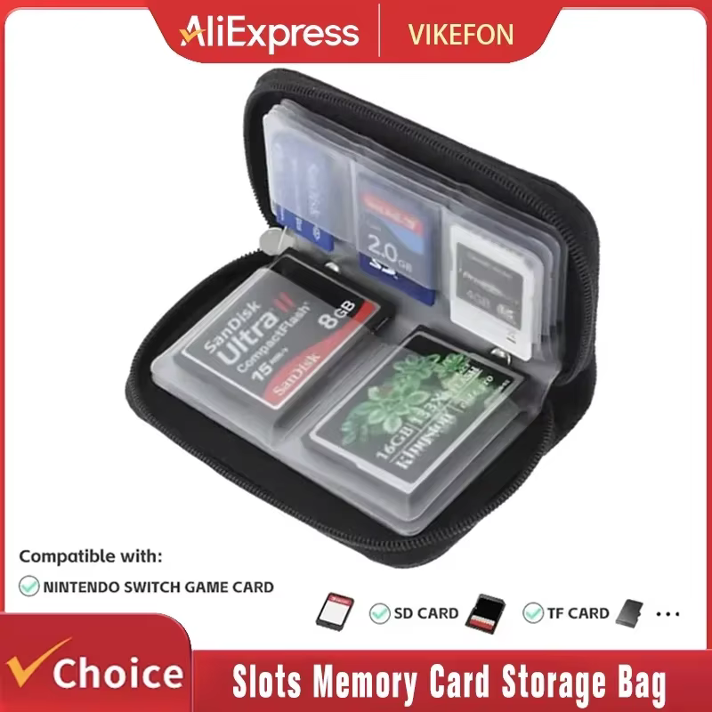 Étui de rangement pour cartes mémoire, porte-cartes, 22 emplacements pour cartes CF/SD/Micro SD/SDHC