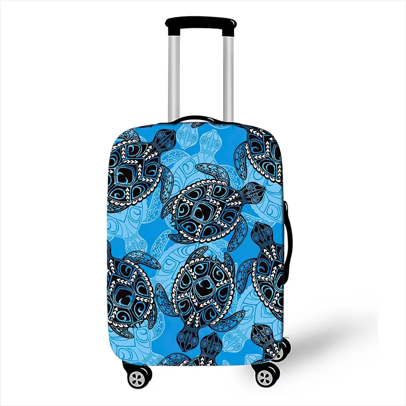 Arbre hawaïen plage impression housse de bagage coucher de soleil noix de coco femmes hommes valise 