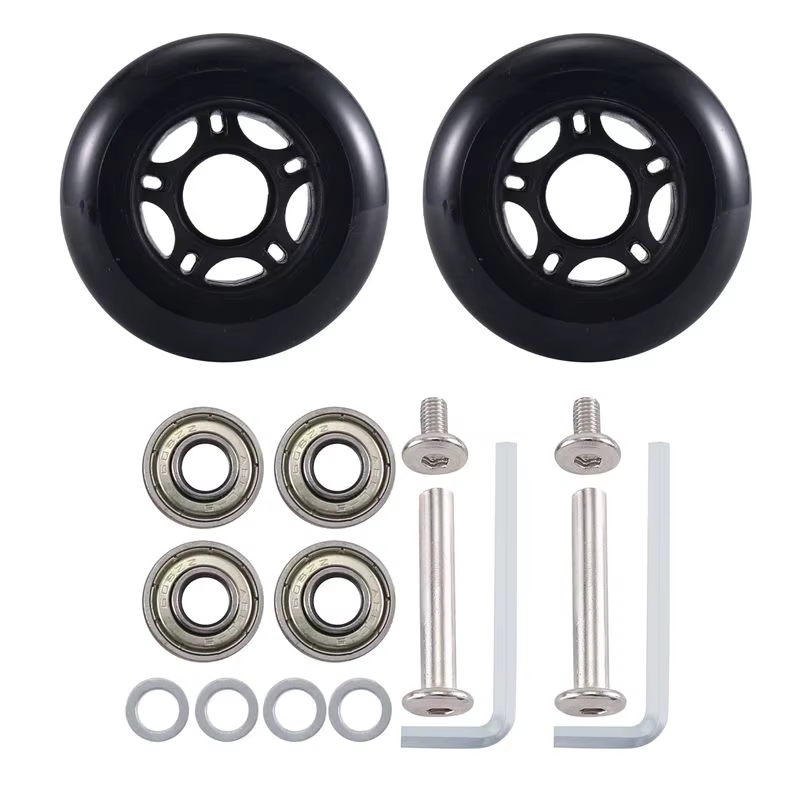 Roues de remplacement pour valise à bagages, 75Mm x 24Mm, roulettes pivotantes en PU, Kits de répara