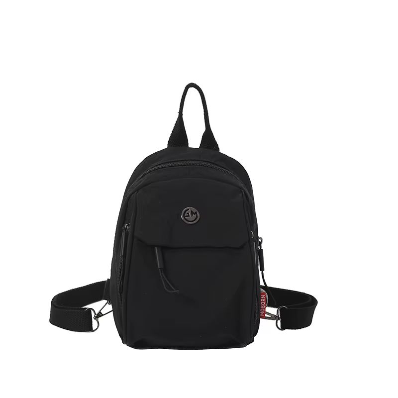 Mini sac à dos en nylon multicolore, petit sac à la mode et polyvalent pour femme, sac à dos multifo