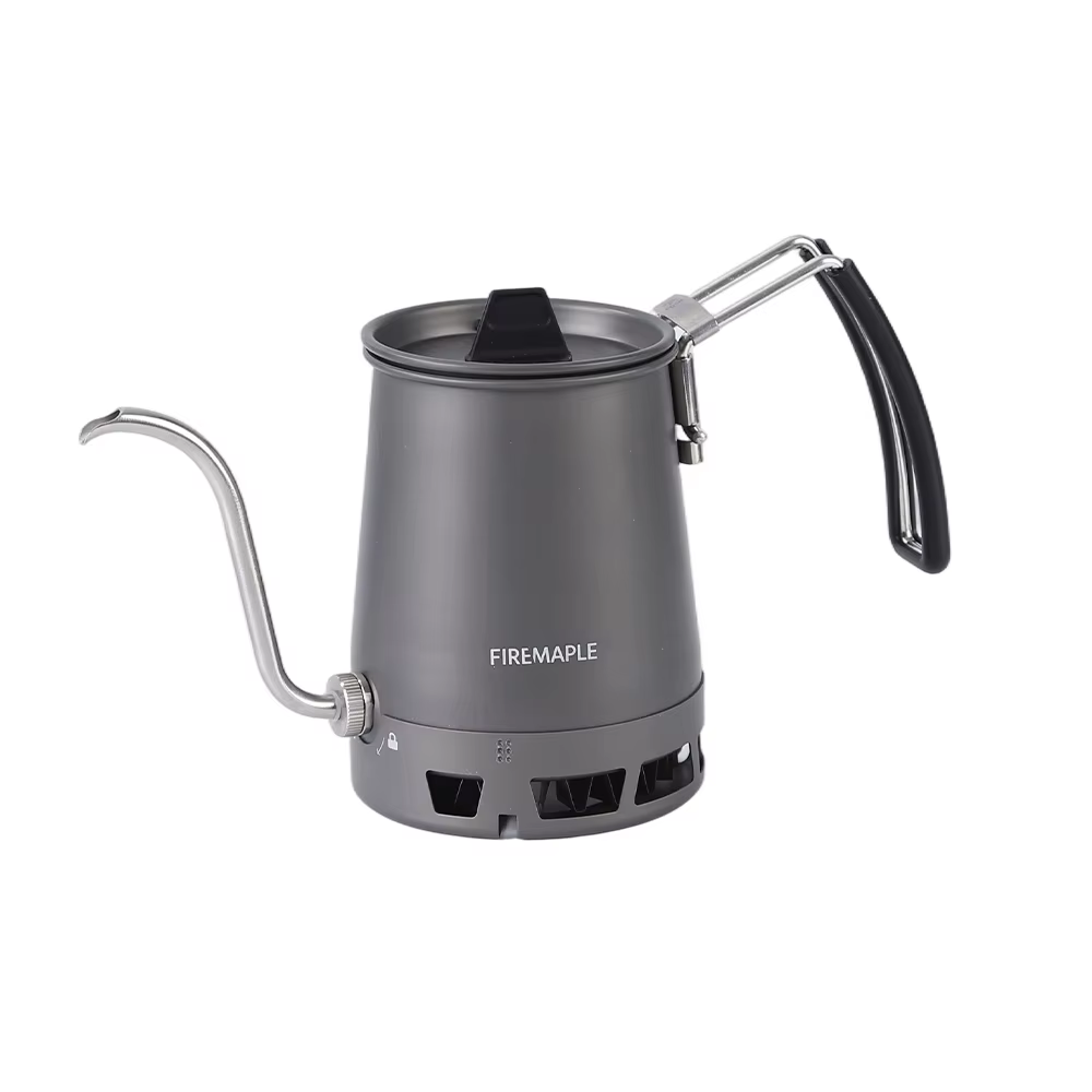 Bouilloire à café Fire-Maple Petrel pour infusion, avec bec col de cygne, poignée amovible, portable