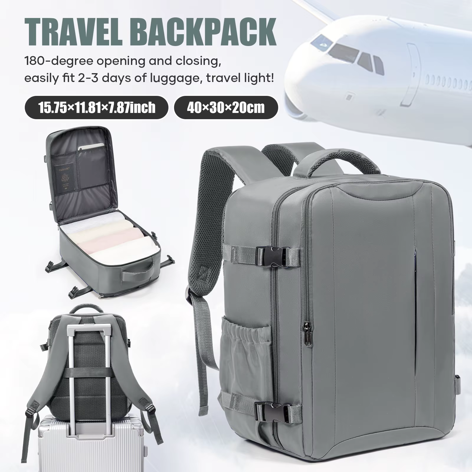 Sac de cabine Ryanair 40x30x20 - Nouveau sac à dos de voyage Easyjet, sac à dos pour bagages à main 