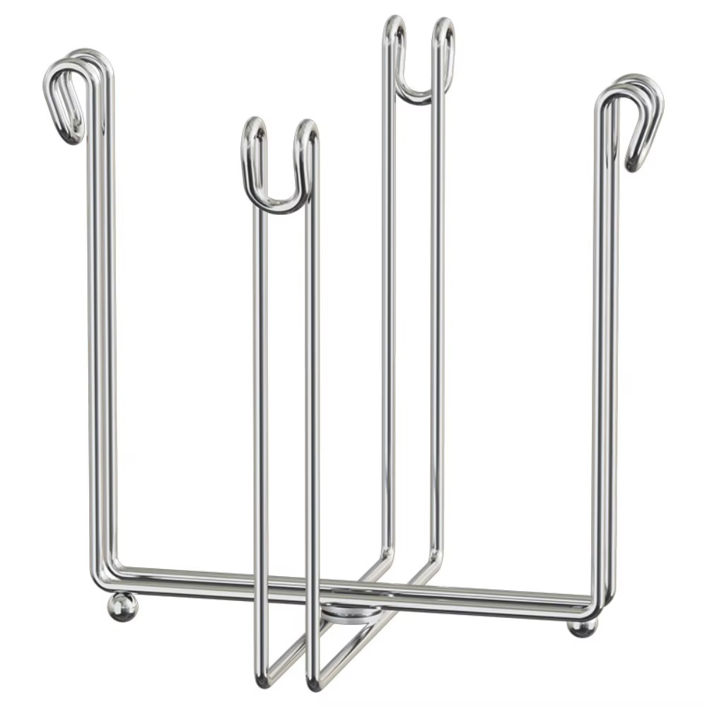 Support pliable en acier pour sac poubelle, pied réglable, support multifonctionnel en acier inoxyda
