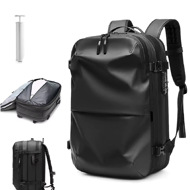 Sac à dos de voyage pour hommes, compression sous vide, sac à dos pour ordinateur portable de 17 pou