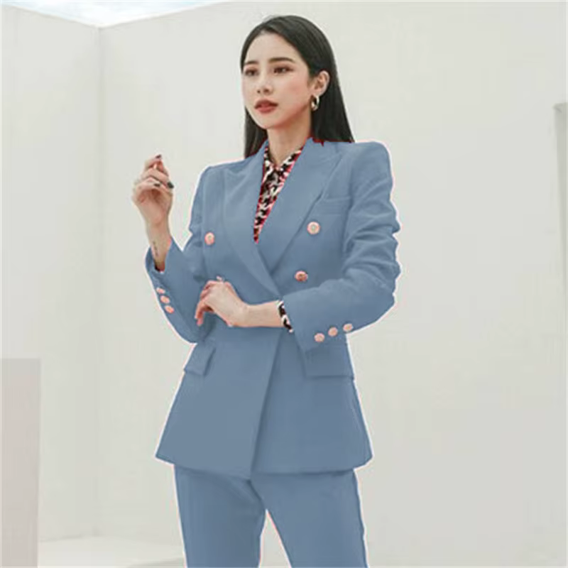 Ensemble de costume rouge pour femmes, décontracté, professionnel, à la mode, Style déesse, hôte, vê