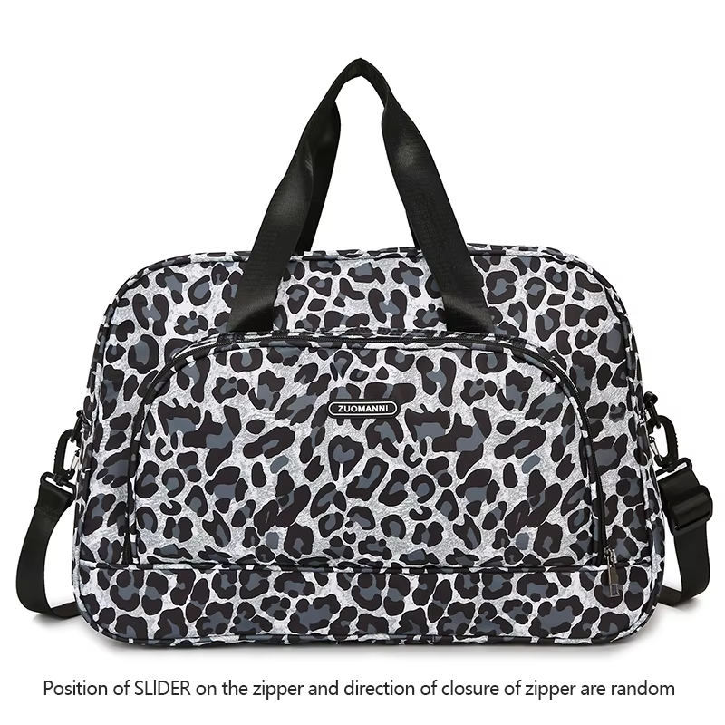 Sac de voyage tendance à imprimé léopard, sacs de sport et de gym grande capacité pour femmes, sac d