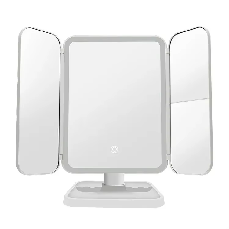 Miroir de maquillage à trois volets, lumières LED, miroir de Dressing pour dortoir, illumine votre l