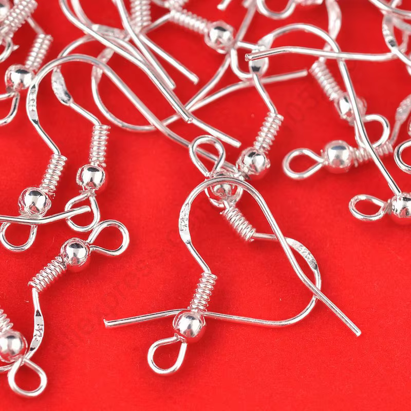 Lot de 400 crochets pour boucles d'oreilles en argent Sterling 925, 18mm, accessoires de bijouterie,