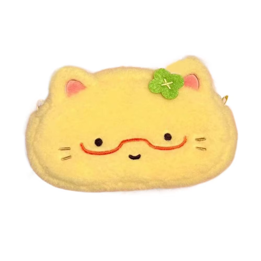 Sac à stylos mignon en forme de chaton, trousse à crayons de grande capacité, sac de rangement pour 