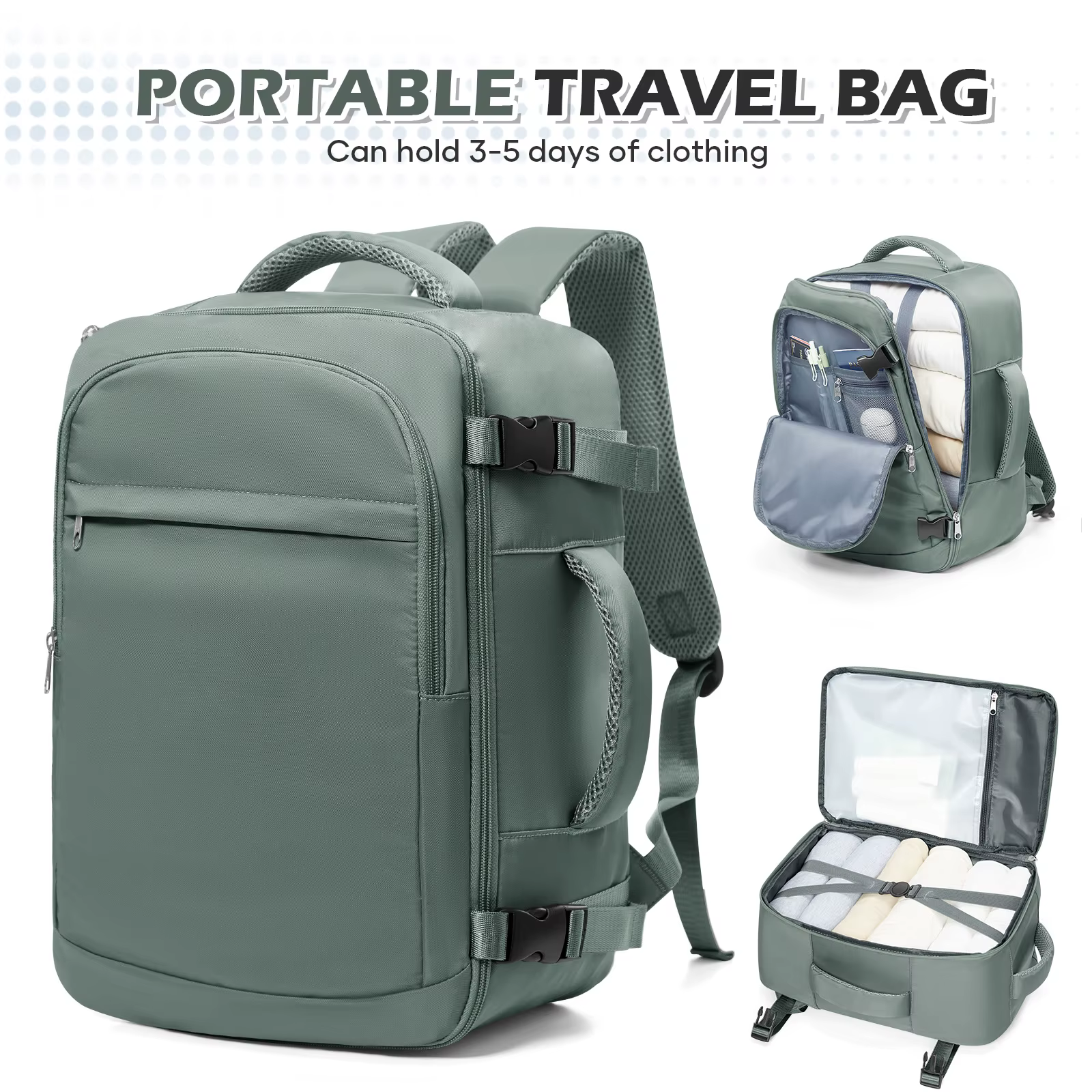 Hommes 15.6 pouces pochette d'ordinateur cabine avion voyage sac à dos 40x20x25, capable porter main