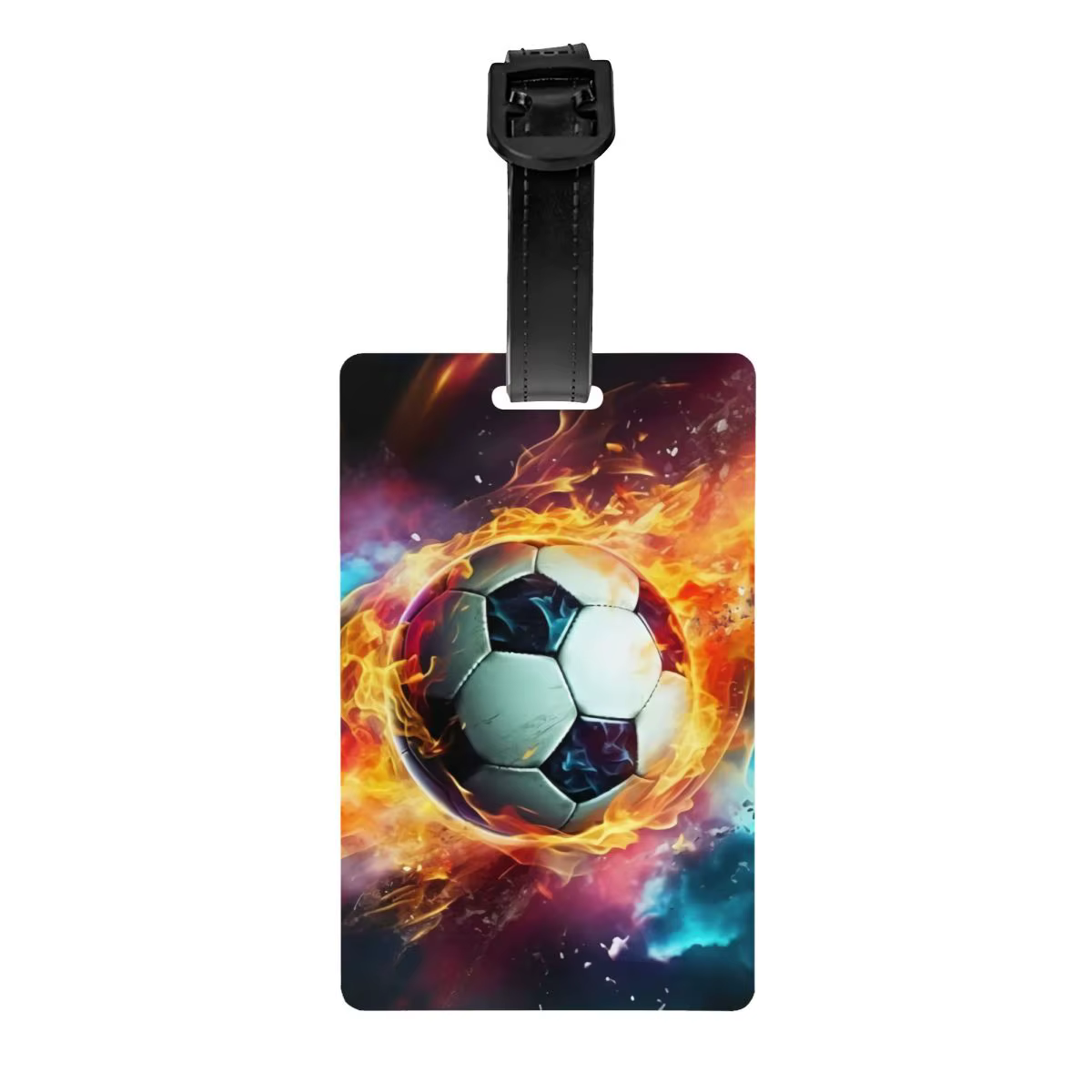 Étiquette de bagage personnalisée Fire & Ice Soccer pour valises, étiquettes de bagages mignonnes, c