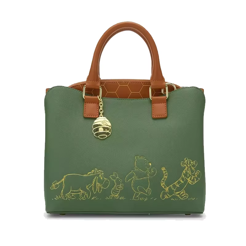 Sac bandoulière Weini imprimé intégral pour femme, motif Winnie l'ourson et ses amis, sac à bandouli