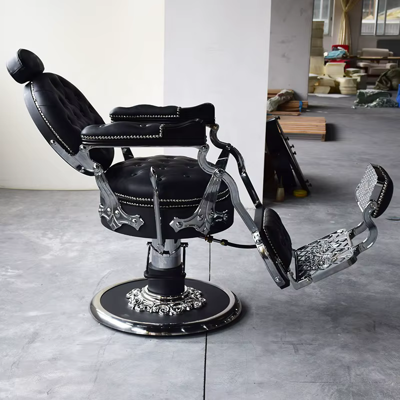 Salon de coiffure mode en gros moderne pas cher meubles de Salon de luxe Antique chaise de barbier à