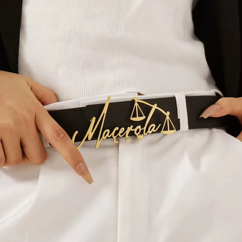 Boucle de ceinture personnalisée en acier inoxydable, Logo personnalisé, bijoux d'affaires pour homm