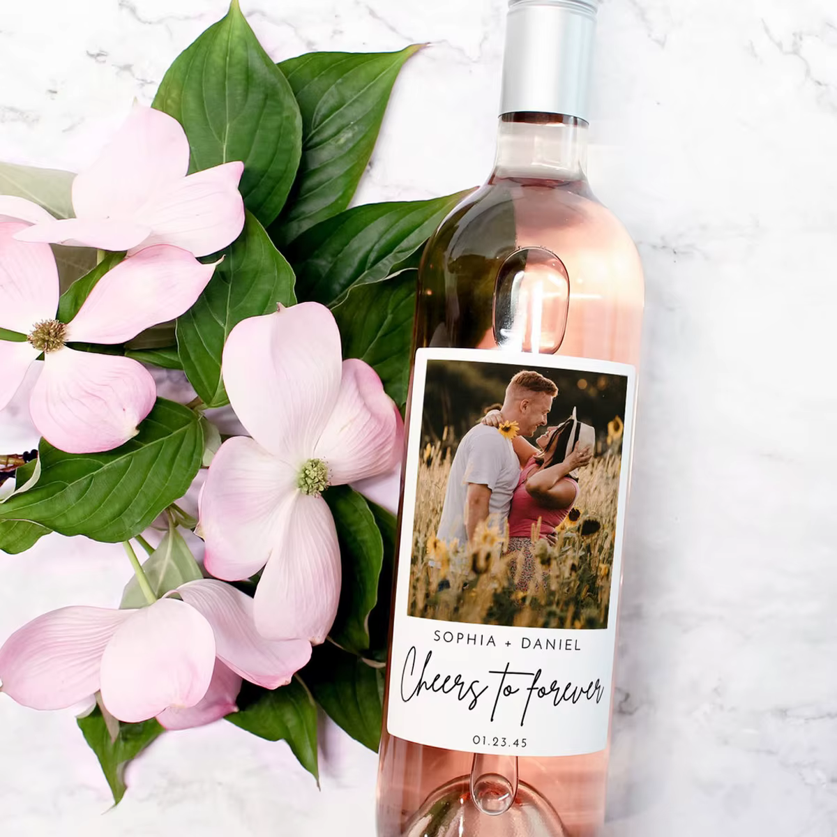 30 cadeaux d'anniversaire personnalisés avec étiquette de vin pour elle, anniversaire de mariage, Sa