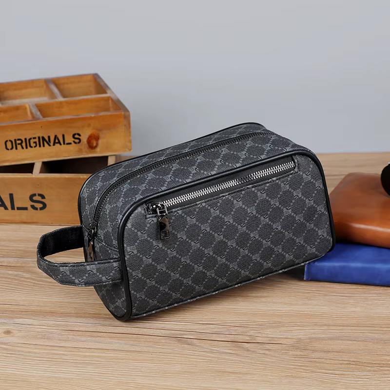 Trousse de toilette pour homme, trousse de voyage imperméable avec poignée, organiseur de cosmétique