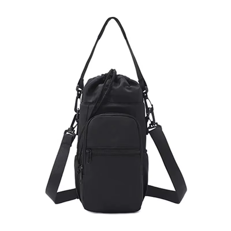 Sac de bouteille d'eau Portable avec sangle réglable, tasses thermiques, housse de protection isolée