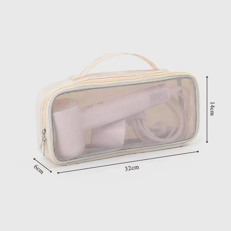 【S】Étui de transport pour sèche-cheveux, fer à boucler et lisseur, sac de rangement avec fenêtre tra
