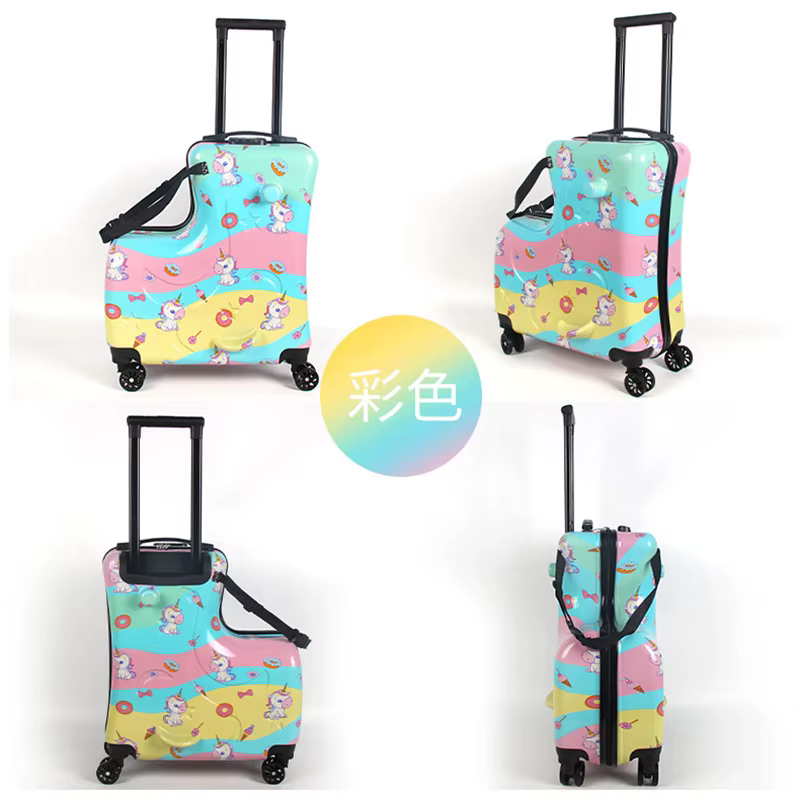 Les valises de voyage pour enfants peuvent s'asseoir et monter sur les bagages à roulettes, valises