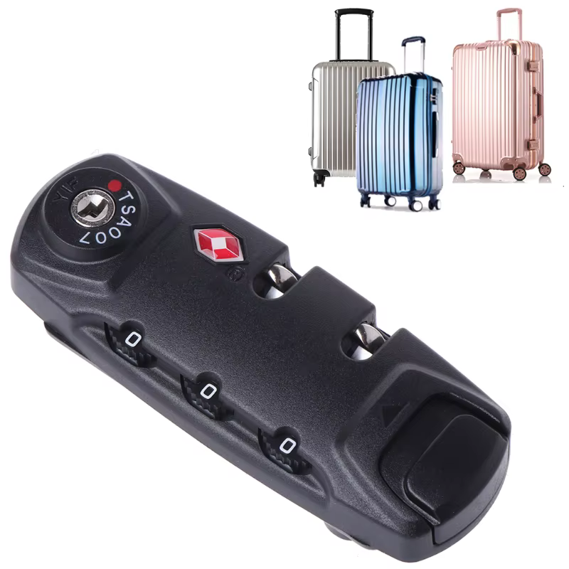 TSA sécurisé 3 chiffres combinaison cadenas serrure bagages valise voyage Code serrure