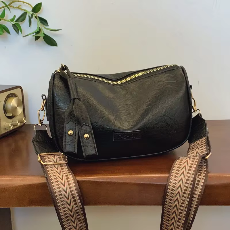 Petit sac messager vintage pour femme, cuir PU simple, oreiller pour femme, sac initié, sac à main f