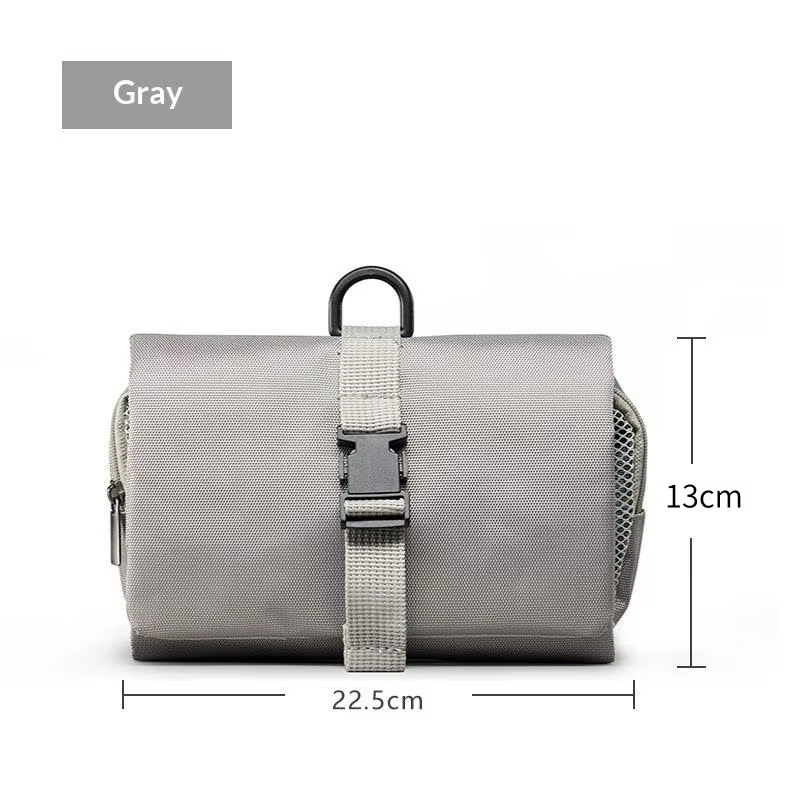 Trousse de Toilette Pliable Imperméable Style Japonais avec Crochet – Organisateur Portable pour Voy