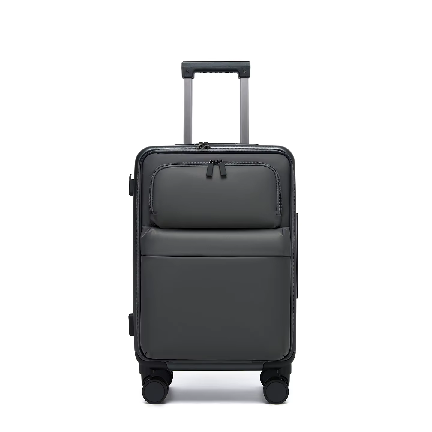 Valise souple à ouverture frontale avec cadre en aluminium et roulettes pivotantes, bagage cabine po